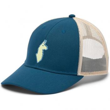 Gorra unisex Cotopaxi Llama Trucker azul oscuro