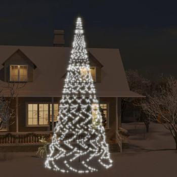Árbol de Navidad en Asta Bandera 3000 LED Cálido Adorno Fiesta Color Blanco cálido, Blanco frío, Azul y más