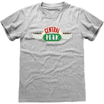 Camiseta unisex gris jaspeado de Friends - Central Perk - tamaño L XXL