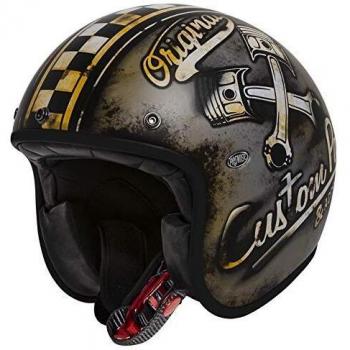 Casco de moto Premier LE PETIT OP9BM DECO, Marrón/Beige, S