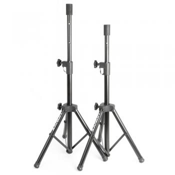 Kit de Trípodes para Altavoces Vonyx LS02K - Par de Soportes Ajustables 66-111 cm, Capacidad Carga 20 kg, Sistema de Seguridad