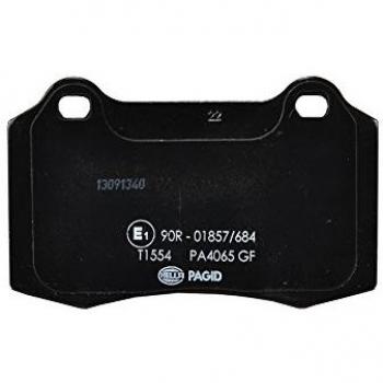Juego de pastillas de freno HELLA 8DB 355 006-591 para Citroen, Jaguar, Lotus, Peugeot, Seat y Volvo - No preparado para indicador de desgaste - Cuatro pastillas por set