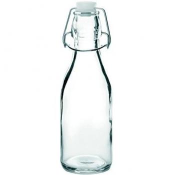 IBILI 740202 Botella Cristal Transparente, 0,25 L 6 X 6 X 20 cm