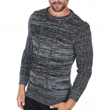Karl's People - Jerséi - Cuello Redondo - Étnica - para Hombre Black2 XX-Large