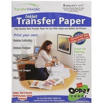 Inchiostro Jet trasferimento carta-8-1/2 X 11 6/Pkg