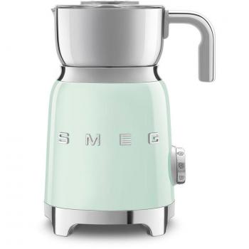 Espumador de Leche SMEG MFF11PGEU Verde con Sistema de Inducción, Capacidad Recipiente 600 ml, Capacidad para Espumar 250 gr, 8 Funciones, Potencia 500 W