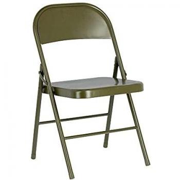 Kave Home - Silla Plegable Aidana de Metal Verde Oscuro