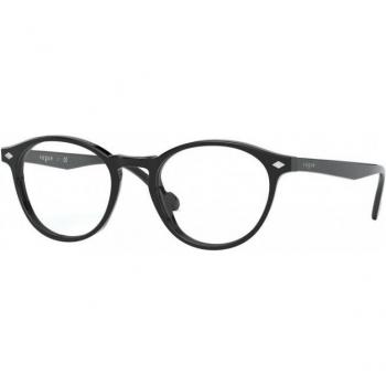 Vogue Eyewear VO5326 W44 Men's Round Black Eyeglasses Size 49 - Blue Light Block Available