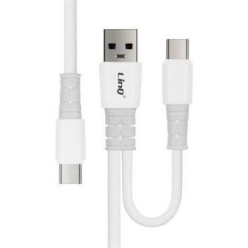 Cable USB-C a USB-C 60W Carga y Sincronización Longitud 1,2m Blanco LinQ
