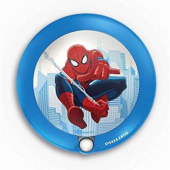 Philips Marvel Spiderman - Luz nocturna, LED, con sensor, luz blanca cálida, bombilla de 0,06 W, color azul