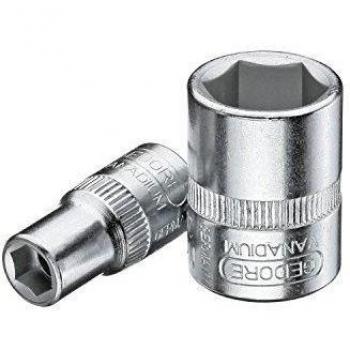 GEDORE Vaso, Llave de vaso, Accionamiento de 1/4'' 6,3 mm, Hexagonal, 7 mm de ancho, Herramienta, 20 7, Acero cromado