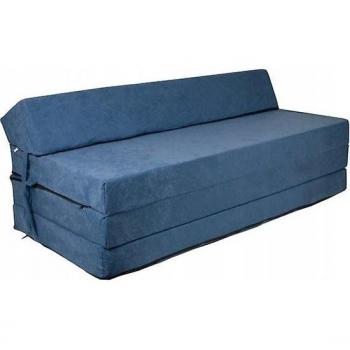 Colchón Plegable Viking Choice con Almohada - Funda Lavable - 200cm x 120cm x 10cm - Azul Marino