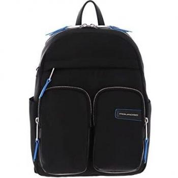 Mochila Piquadro Ryan para Portátil de 14, Tejido Reciclado Negro