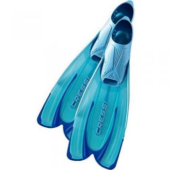 Cressi Agua Short, Aletas de Snorkeling Unisex Adulto, Azul