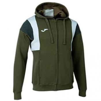 Chaqueta con capucha Joma Confort III para hombre color caqui, con diseño moderno, material ligero y transpirable, cierre de cremallera frontal, bolsillos laterales con cierre, ajustable en la parte inferior y puños el