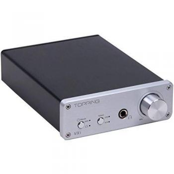 Topping VX1 2x25W Hi-Fi Power Stereo Subwoofer Amplifier Stereo Potencia Subwoofer Amplificador de 24 bits / 96 kHz Digital USB DAC auriculares Amp -- Plata