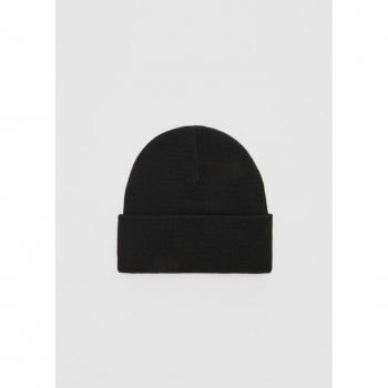 Stradivarius Black Double-Fold Beanie OS