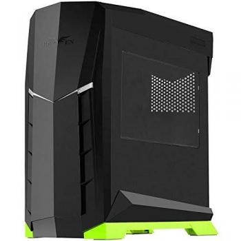 Silverstone SST-RVX01BV-W - Carcasa de Ordenador para Juego Raven Midi Torre ATX, con Ventana, Negro Verde