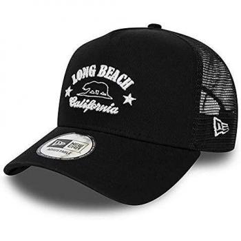 New Era Long Beach Trucker Ne Blkwhi Gorra, Unisex Adulto, Black, Única