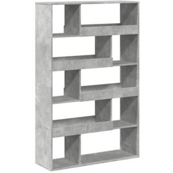 Estantería de madera ingeniería gris hormigón 100x33x156,5 cm