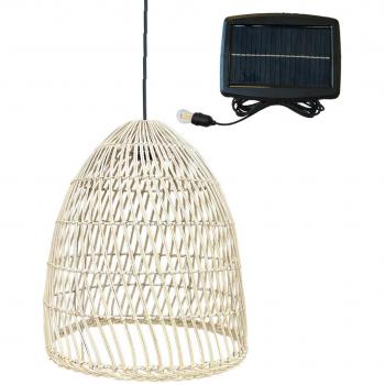Lámpara de Techo Solar Bohemia Paulo H45cm Beige Ratán