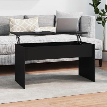 vidaXL Black Engineered Wood Coffee Table 102x50.5x52.5 cm