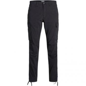 Jack & Jones Tucker Ama Black Cargo Trousers for Men