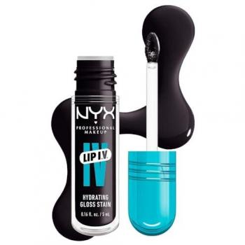 NYX Professional Makeup Lip IV Hydrating Gloss Stain - Long-lasting Moisturizing Lip Gloss, High Pigment, Wet Shine Finish, Shade 16 Grape Gushin'