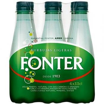 Fonter - Agua Mineral Natural Con gas Carbónico Añadido 0,33 L x 6