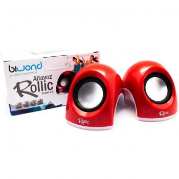 Altavoz Rollic Sound 2.0 Rojo Biwond