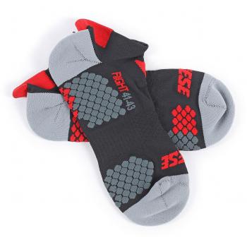 Dainese D-Core Footie Sock Calcetines, Negro/Rojo, L
