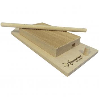 Eppicotispai EP-89 Garganelli y Gnocchi Stripper con paleta, madera de haya natural, marrón