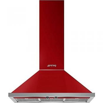 Campana Decorativa SMEG KPF9RD Portofino, 90cm, Rojo, Eficiencia A+, 815m3/hora