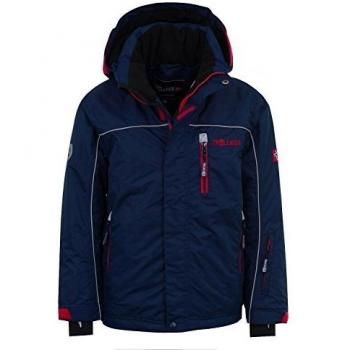 Trollkids Chaqueta para Nieve y esquí Holmenkollen XT, Color Azul Marino/Rojo Talla 3 años
