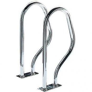 Astralpool - Escalerilla, escalera y pasamanos - Salida de la piscina para atornillar, 470 x 800 cm con placas rectangulares