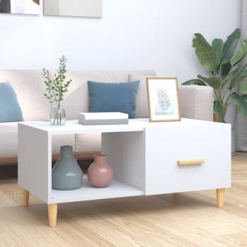 Mesa de centro blanca en madera multicapa 89,5x50x40 cm