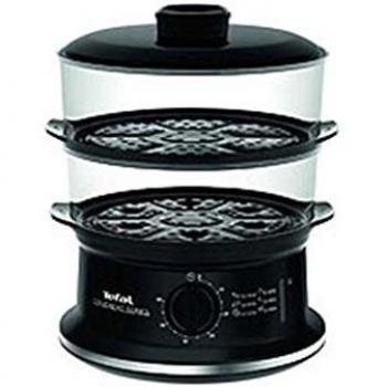 Tefal VC140135 - Vaporera de 2 cestas independiente con potencia de 900W en color negro