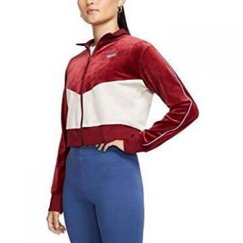 NIKE Nike Sportswear Heritage Women's Sweatshirt, womens, Jacket, BV5046, team red/desert sand/university blue, M