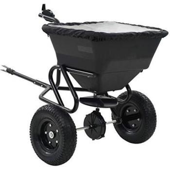 vidaXL Carrito Mano Esparcidor Sal PVC Acero 125x74x79cm 45L Fertilizante Arena