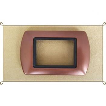 Placchette ABS Compatibles para Tapa de Enchufe Master Modo Colorra - Cobre - 3 Foros