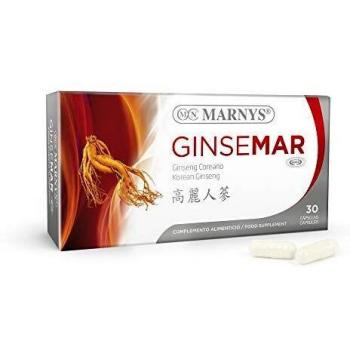MARNYS Ginsemar Ginseng Coreano Rendimiento Mental y Físico 30 Cápsulas