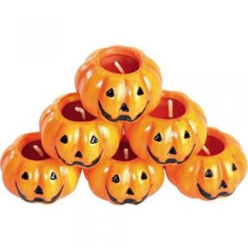 EUROCARNAVALES Pack de 6 Velas Calabazas cerámica