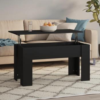 vidaXL Black Engineered Wood Coffee Table 101x49x52 cm