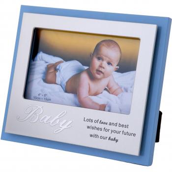 Viceni - Marco para fotos de  bebé en relieve, con mensaje 'Lots of Love and Best Wishes for Your Future with Our Baby'