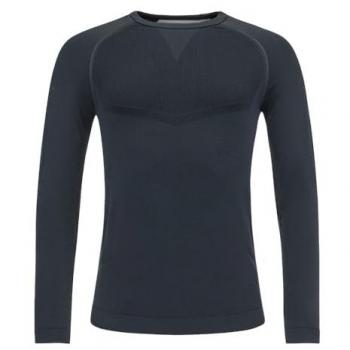 Camiseta Manga Larga Head Flex Seamless para Caballero, tipo: camiseta de manga larga, características: diseño seamless (sin costuras), color negro, talla mediana (Medium), ideal para deportes y actividades al aire libre