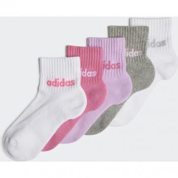 Adidas Kids Linear Ankle Socks Pack of 5 White