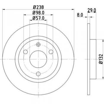 Disco de freno Hella 8DD 355 101-451 con alta resistencia y rendimiento optimizado