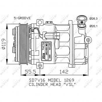 Compresor de aire acondicionado EASY FIT NRF 32818 - Compresor, aire acondicionado NRF 32818