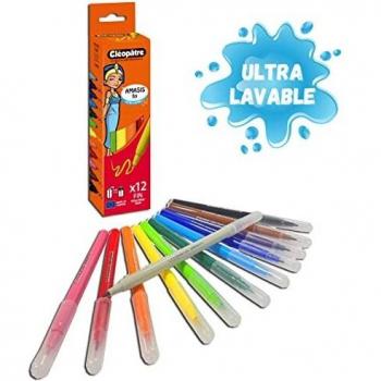 Rotuladores Amasis Finos 12 Colores | Tinta Ultra Lavable | Puntas de 2mm