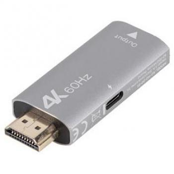 Adaptador HDMI Macho a DisplayPort Hembra 4K Lanberg Plata